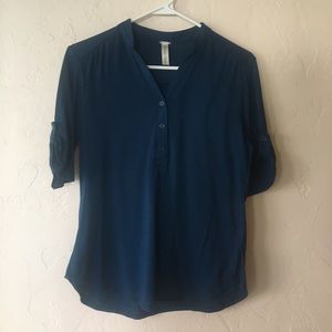 Blue shirt with buttons